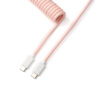 Keychron Coiled Aviator Cable - Câble spiralé pour clavier mécanique Light Pink - droit