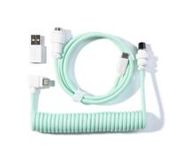Keychron Coiled Aviator Cable - Câble spiralé pour clavier mécanique Menthe - Coudé