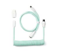 Keychron Coiled Aviator Cable - Câble spiralé pour clavier mécanique Menthe - Droit