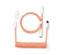 Keychron Coiled Aviator Cable Câble spirale pour clavier mécanique Rose Orange Droit