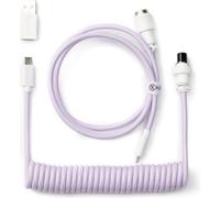 Keychron Coiled Aviator Cable - Câble spiralé pour clavier mécanique Violet clair - Droit