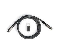 Keychron Double-Sleeved Geek Cable - Câble spiralé pour clavier mécanique Noir / Type-C