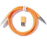 Keychron Double-Sleeved Geek - Câble spiralé pour clavier mécanique Orange / Type-C