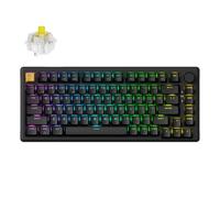 Keychron J2 Clavier mécanique sans fil, Bluetooth QMK 2,4 GHz, 75 % de disposition RVB avec bouton, interrupteur banane remplaçable à chaud, compatible avec Mac, Windows, Linux, pour bureau de jeu