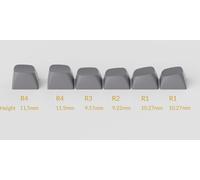 Keychron Jeu de capuchons de touches pour clavier mécanique US ANSI, Double Shot PBT OSA Full Set Keycaps Set, Noir sur Blanc