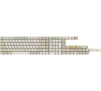 Keychron Jeu de capuchons de touches pour clavier mécanique US ANSI, Low Profile Double Shot PBT LSA Keycaps Set Version 2, Camel