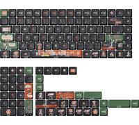Keychron Jeu de capuchons de touches pour clavier mécanique US ANSI, Low Profile LSA Dye-Sub PBT Full Set Keycaps New York (133 touches)