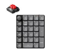 Keychron K0 Max Pavé numérique sans fil QMK/VIA programmable, interrupteur rouge remplaçable à chaud, rétroéclairage RVB, 2,4 GHz et Bluetooth 5.3, taux d'interrogation de 1000 Hz, avec bouton, pour