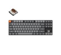 Keychron K1 Max Ultra-Slim QMK/Via Bluetooth Wireless/USB Clavier Mécanique Custom, 2.4 GHz, Disposition TKL Hot Swappable, rétroéclairage RVB, Gaming Clavier avec Low-Profile Gateron Brown Switch