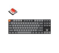 Keychron K1 Max Ultra-Slim QMK/Via Bluetooth Wireless/USB Clavier Mécanique Custom, 2.4 GHz, Disposition TKL Hot Swappable, rétroéclairage RVB, Gaming Clavier avec Low-Profile Gateron Red Switch