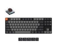 Keychron K1 Version 6 Clavier mécanique sans Fil, Bluetooth/USB-C, RGB, Hot-Swap, QMK/Via Macros programmables, PBT Keycaps, pour Mac Windows, Gateron 2.0 Brown Switch