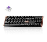 Keychron K10 HE Clavier à effet Hall sans fil, interrupteur magnétique, remplaçable à chaud, commande réglable, mode déclencheur rapide avec cadre en aluminium et bois, RGB personnalisé pour Mac