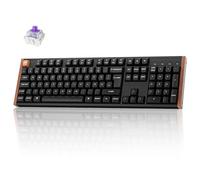 Keychron K10 HE Clavier de jeu sans fil, 100 % ISO DE, interrupteur magnétique double rail programmable, cadre en aluminium et bois, pour Mac et Windows - Édition spéciale (noir)