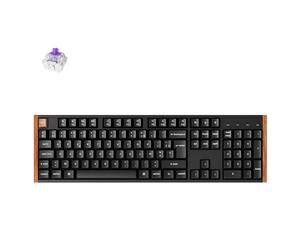 Keychron K10 HE Clavier Mécanique sans Fil, Disposition 100%, 2,4 GHz/Bluetooth/Filaire, Commutateurs Magnétiques Gateron, Programmable QMK pour Mac/Windows/Linux, Cadre en Bois- Noir (Disposition FR)