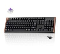 Keychron K10 HE Clavier sans Fil à Effet Hall, ISO-IT Layout, Activation Réglable, Mode de Déclenchement Rapide, Châssis en Aluminium et Bois, RGB, Compatible Mac, Windows et Linux - Noir