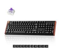 Keychron K10 He Tastiera Gaming Usb + Rf Wireless + Bluetooth Qwerty Inglese Uk Nero, Legno (k10H-F1-Uk He Wless Mag Cust Keyb) - Versione uk
