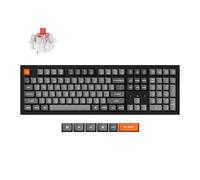 Keychron K10 Max Clavier mécanique sans Fil, 2,4 GHz/Bluetooth/USB-C, RGB, QMK/Via, Macros programmables, Hot-Swap, PBT Keycaps, pour Mac Windows, Super Red Switch