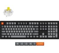 Keychron K10 Max QMK Kabelloss Clavier mécanique, QWERTY US Layout, Blanc LED, Keychron Super Banana K10M-A4