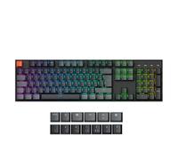 Keychron K10 QMK Clavier Jeu Mécanique sans Fil Personnalisé, Hot-Swap 104 Touches Programmerbar Commutateurs Rouge, Rétroéclairage RVB, Bluetooth pour Mac/Windows/Linux, Disposition FR - Version 2