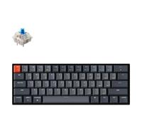 Keychron K12 Clavier mécanique filaire Bluetooth sans fil/USB avec interrupteur bleu Gateron G Pro rétroéclairé RVB 61 touches compatible avec Mac Windows 60 %