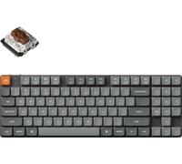 Keychron K13 Max Kabelloss Clavier mécanique QMK/VIA, Blanc LED, QWERTY US, Low Profile, Gateron Mechanical Brown K13M-A3