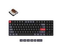 Keychron K13 Pro QMK/VIA Clavier mécanique sans fil TKL avec pavé numérique programmable macro RVB rétroéclairé ultra fin avec interrupteur Gateron marron discret compatible avec Mac Windows Linux