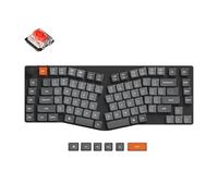 Keychron K15 Max Clavier mécanique sans Fil, 2,4 GHz/Bluetooth/USB-C, LED Blanche, QMK/Via, Macros programmables, PBT Keycaps, pour Mac Windows, Super Red Switch