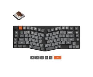 Keychron K15 Max Clavier mécanique sans Fil, 2,4 GHz/Bluetooth/USB-C, LED Blanche, QMK/Via, Macros programmables, PBT Keycaps, pour Mac Windows, Super Brown Switch