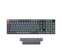 Keychron K17 Max Clavier Mécanique sans Fil Ultra-Fin, Connexion 2,4 GHz/Bluetooth/Filaire, Programmable avec QMK et Lancher, Rétroéclairage RVB Hot-Swap Commutateurs Marron pour Mac/Win (FR Layout)