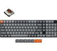 Keychron K17 Max QMK Wireless Clavier mécanique sans fil, QWERTY US, LED, Hot-Swap, Low Profile, Gateron Mechanical Brown K17M-A3