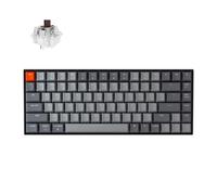 Keychron K2 Compact Gaming-Tastatur, Interrupteur Marron, LED Blanche - Noir, Disposition américaine