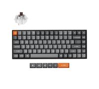 Keychron K2 Max Clavier mécanique sans Fil, 2,4 GHz/Bluetooth/USB-C, LED Blanche, QMK/Via, Macros programmables, PBT Keycaps, pour Mac Windows, Super Brown Switch