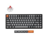 Keychron K2 Max Clavier mécanique sans Fil, 2,4 GHz/Bluetooth/USB-C, RGB, Hot-Swap, QMK/Via, Cadre en Aluminium, Macros programmables, PBT Keycaps, pour Mac Windows, Super Red Switch