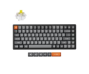 Keychron K2 Max Clavier mécanique sans Fil, 2,4 GHz/Bluetooth/USB-C, RGB, Hot-Swap, QMK/Via, Cadre en Aluminium, Macros programmables, PBT Keycaps, pour Mac Windows, Super Banana Switch