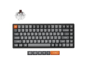 Keychron K2 Max Clavier mécanique sans Fil, 2,4 GHz/Bluetooth/USB-C, RGB, QMK/Via, Cadre en Aluminium, Macros programmables, PBT Keycaps, pour Mac Windows, Super Brown Switch