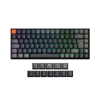 Keychron K2 QMK Clavier Mécanique sans Fil, Disposition 75%, Hot-Swap Commutateurs Marron, Rétroéclairage LED RVB et Rechargeable, Bluetooth 5.2 pour Mac/Windows/Linux, Disposition FR- Version 3