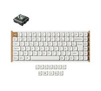 Keychron K3 HE Clavier Mécanique sans Fil, 2,4 GHz/Bluetooth/Filaire, Commutateurs Magnétiques Gateron, Programmable QMK pour Mac/Windows/Linux, Cadre en Bois- Blanc (Disposition AZERTY)