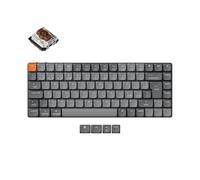 Keychron K3 Max - Clavier mécanique à profil bas 75 % QWERTY italien, touches PBT à double déclenchement, interrupteurs Gateron Brown remplaçables à chaud, sans fil 2,4 GHz/Bluetooth 5.1