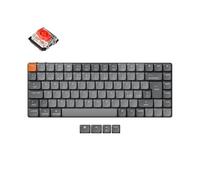 Keychron K3 Max - Clavier mécanique Low-Profile 75% QWERTY italien, keycaps PBT double-shot, commutateur Gateron Red hot-swap, sans fil 2.4 GHz/Bluetooth 5.1, rétroéclairage RVB, QMK/VIA