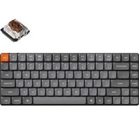 Keychron K3 Max QMK/VIA Kabelloss Clavier mécanique, blanc LED, QWERTY US Layout, Gateron Brown K3M-A3