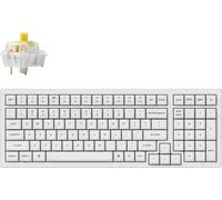 Keychron K4 Pro Blanc, interrupteur banane K Pro pleine grandeur remplaçable à chaud, LED blanche