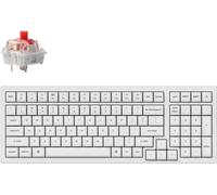 Keychron K4 Pro Blanc Remplaçable à chaud Taille complète K Pro Interrupteur rouge LED blanche