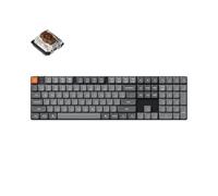 Keychron K5 Max Clavier Mécanique sans Fil Ultra-Mince, programmable QMK/Via, 3 Modes Bluetooth/2.4 GHz/Filaire avec LED Blanc, Low Profile Gateron Brown Switch, Capuchons de Touches PBT