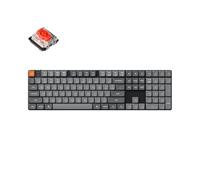 Keychron K5 Max Clavier Mécanique sans Fil Ultra-Mince, programmable QMK/Via, 3 Modes Bluetooth/2.4 GHz/Filaire avec LED Blanc, Low Profile Gateron Red Switch, Capuchons de Touches PBT