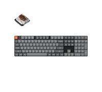 Keychron K5 Max Clavier Mécanique sans Fil Ultra-Mince, programmable QMK/Via, 3 Modes Bluetooth/2.4 GHz/Filaire avec LED RGB, Low Profile Gateron Brown Switch Hot-Swap, Capuchons de Touches PBT