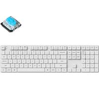 Keychron K5 Pro clavier mécanique gaming, blanc, QMK/VIA, full-size low profile, Gateron, interrupteurs bleus, rétro-éclairage blanc