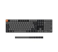 Keychron K5 QMK Clavier de Jeu Mécanique sans Fil Ultra-Fin, 104 Touches Programmerbar, Commutateurs Marron, Rétroéclairage LED Blanc, Bluetooth 5.2 pour Mac/Windows/Linux, Disposition FR- Version 2