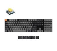 Keychron K5 QMK Clavier de jeu mécanique sans fil ultra-fin pleine grandeur, 104 touches avec interrupteur banane, rétroéclairage LED blanc, clavier filaire Bluetooth rechargeable pour Mac/Windows