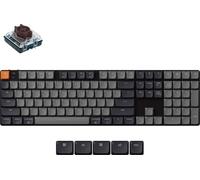 Keychron K5 QMK Clavier mécanique sans fil version 2, QWERTY US, LED blanche / Brown Switch K5X-A3
