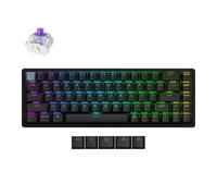 Keychron K6 HE Rapid Trigger Clavier mécanique sans fil personnalisé avec effet Hall Gateron Interrupteur magnétique à double rail 2,4 GHz QMK Bluetooth 5.2 RGB Compatible avec Mac Windows